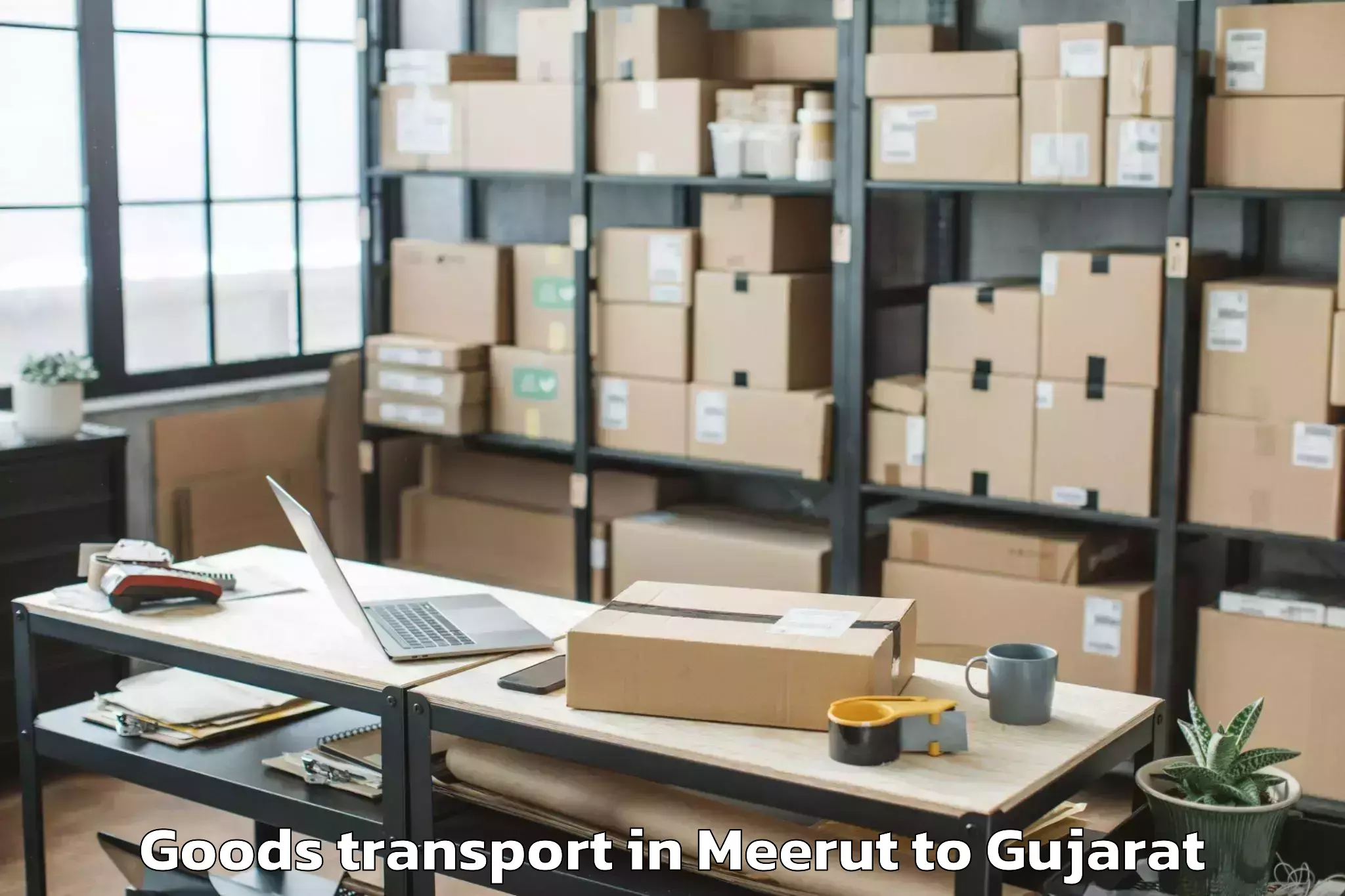 Professional Meerut to Bedi Goods Transport